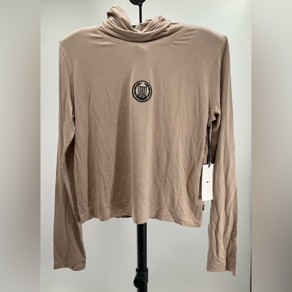 Honor The Gift Women’s Turtleneck Long Sleeve Shirt Size 2XL Tan